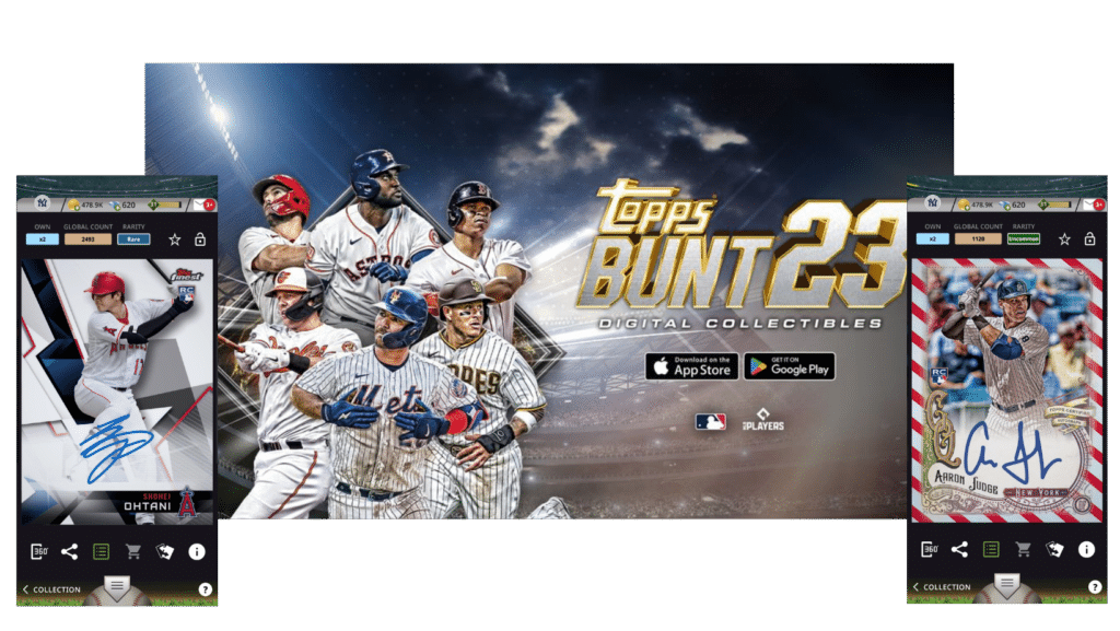 Topps Bunt Digital Cards, digital baseball cards